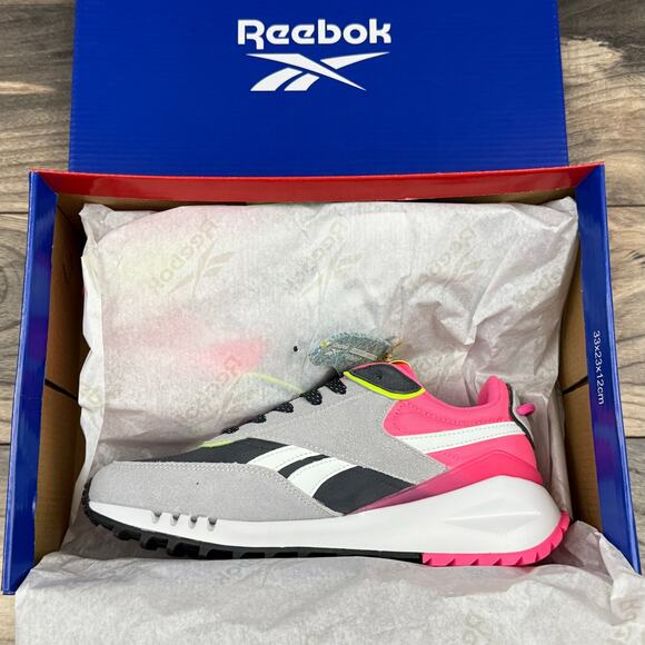 NIB Reebok Forte Racer 7.5M 38 Lifestyle Sneaker Shoes Pink Gray Yellow - Picture 10 of 12